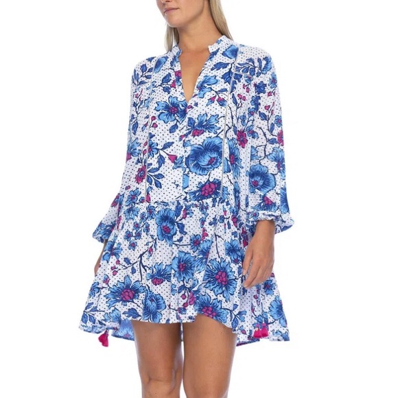 Poupette St. Barth Dresses & Skirts - POUPETTE ST BARTH
SYLVIA DROP WAIST MINI DRESS blue Shirley